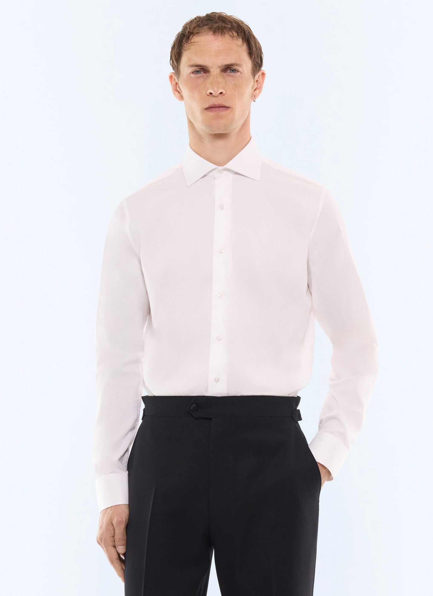 Men's shirt white main fabric: 100% cottonlining: none Fursac - H3LCUT-JH20-A001