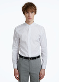 Organic cotton poplin grandad collar shirt - H3TIKA-TH62-01