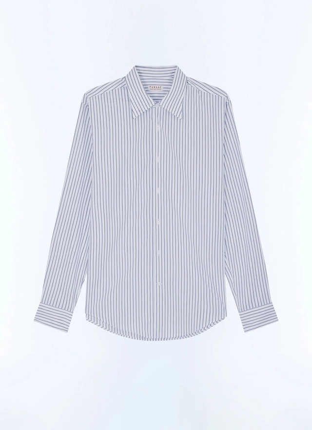 Men's cotton poplin shirt Fursac - H3ADAV-FH18-D030