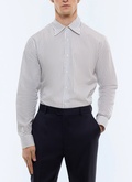 Striped cotton poplin shirt - H3ADAV-GH26-D030