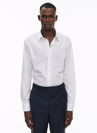 Men's shirt white cotton Fursac - PERH3AXAN-TH62/01