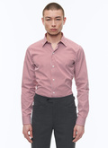 Cotton shirt with straight collar - H3AXAN-CH44-C013