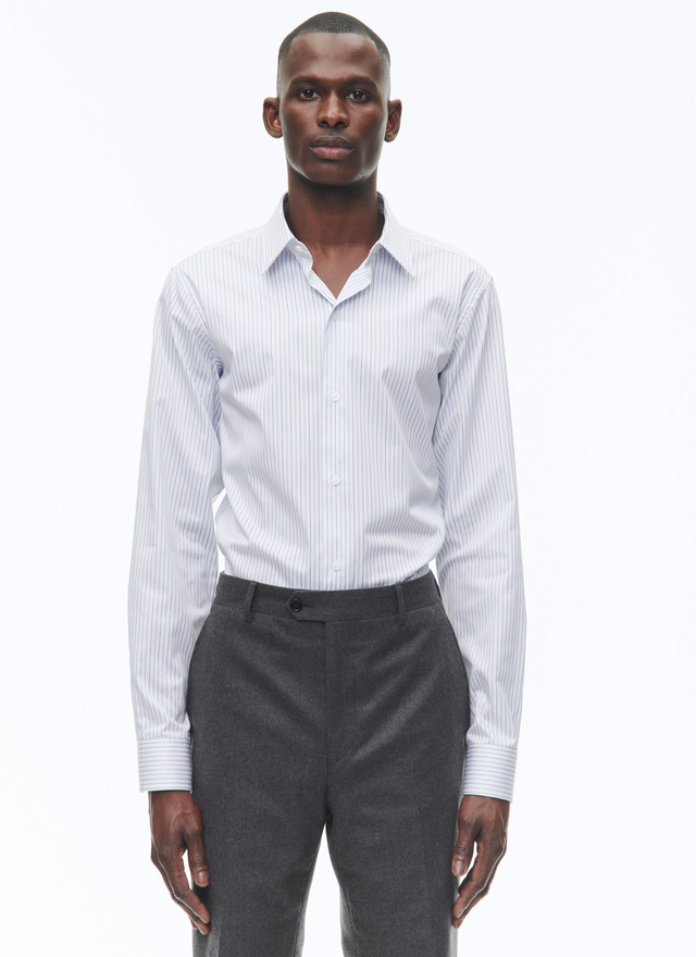 Men's shirt white cotton Fursac - H3AXAN-CH45-D038