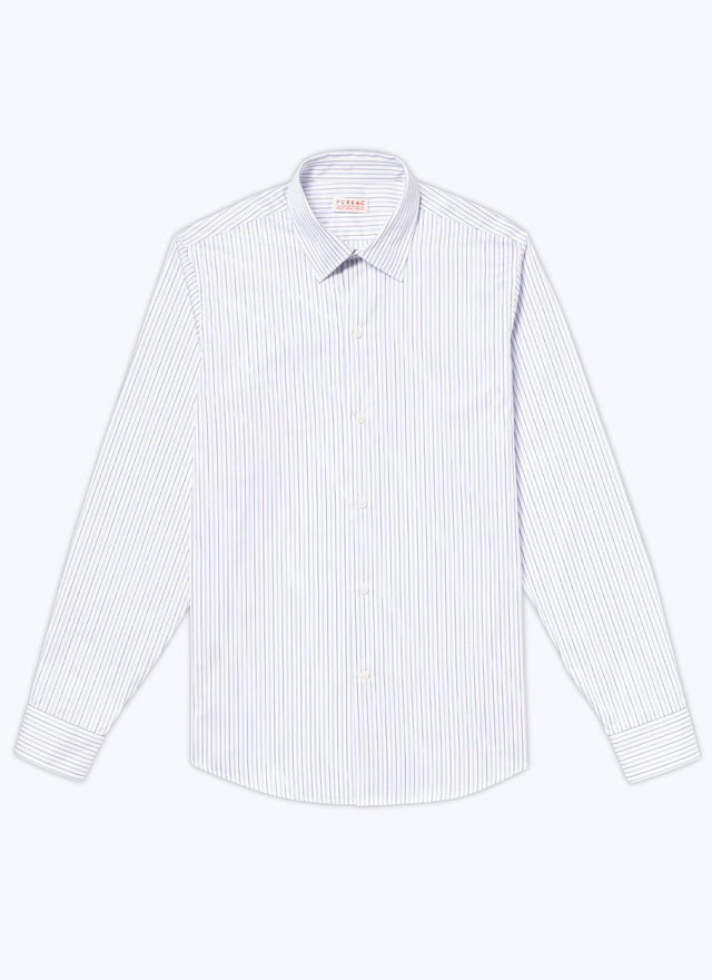 Men's white, ecru cotton shirt Fursac - H3AXAN-CH45-D038