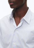 Cotton shirt with straight collar - H3AXAN-CH45-D038