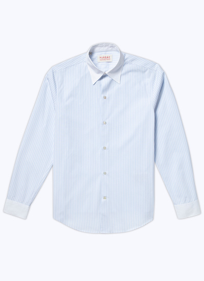 Men's white, ecru cotton poplin shirt Fursac - H3ADAV-BH06-39