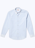 Sky blue striped cotton poplin shirt - H3ADAV-BH06-39