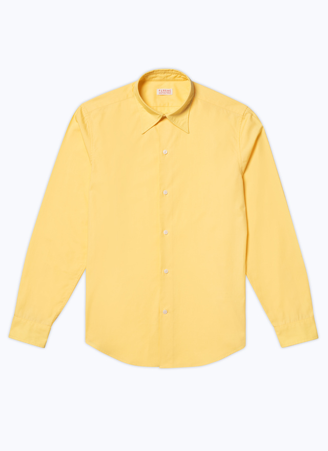Men's yellow cotton poplin shirt Fursac - H3ADAV-DH17-E003