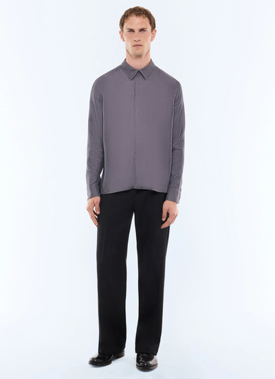 Men's anthracite shirt Fursac - H3LPAL-LH12-B021