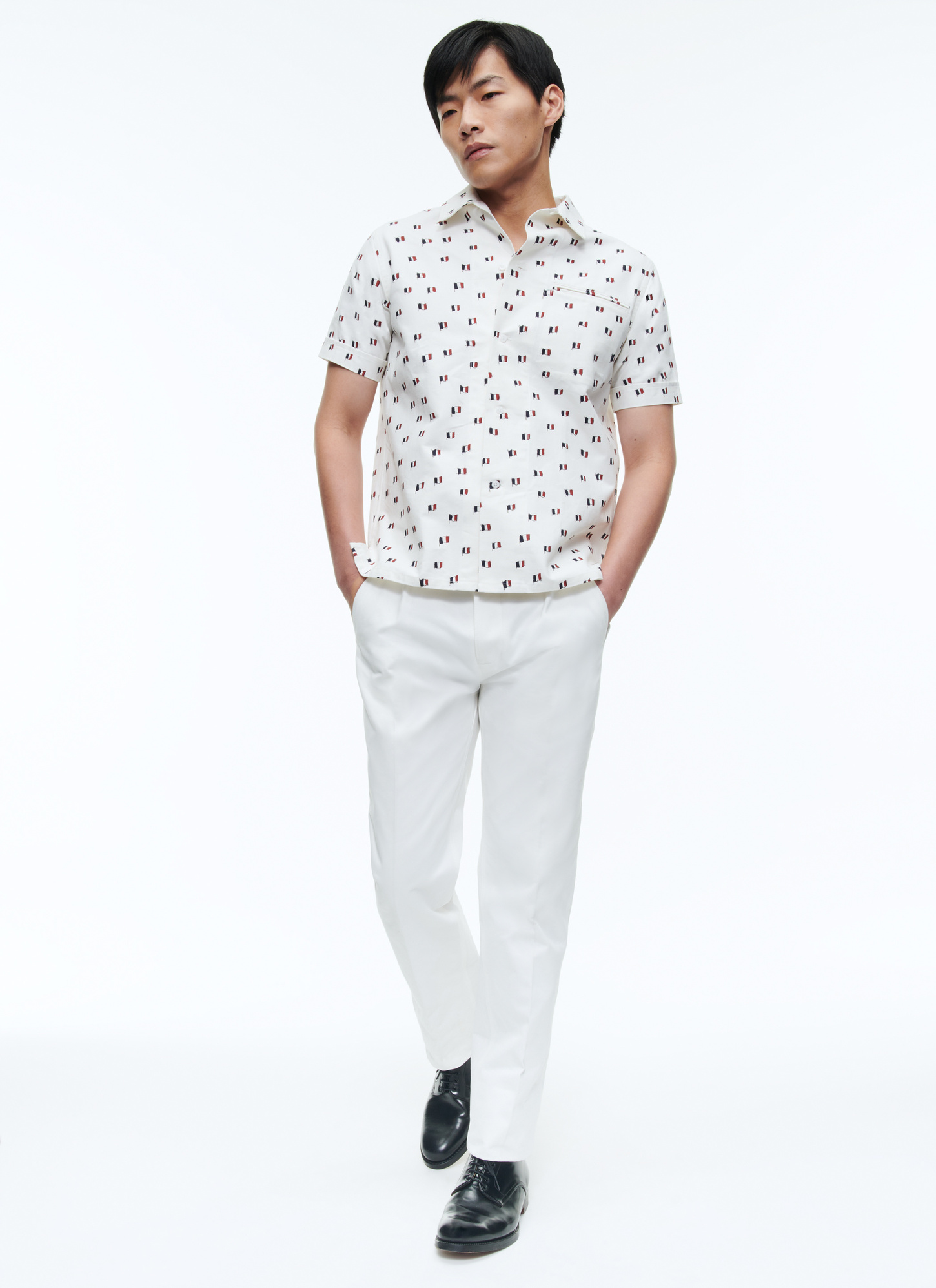 Men's beige shirt Fursac - H3DUNY-DX10-A005