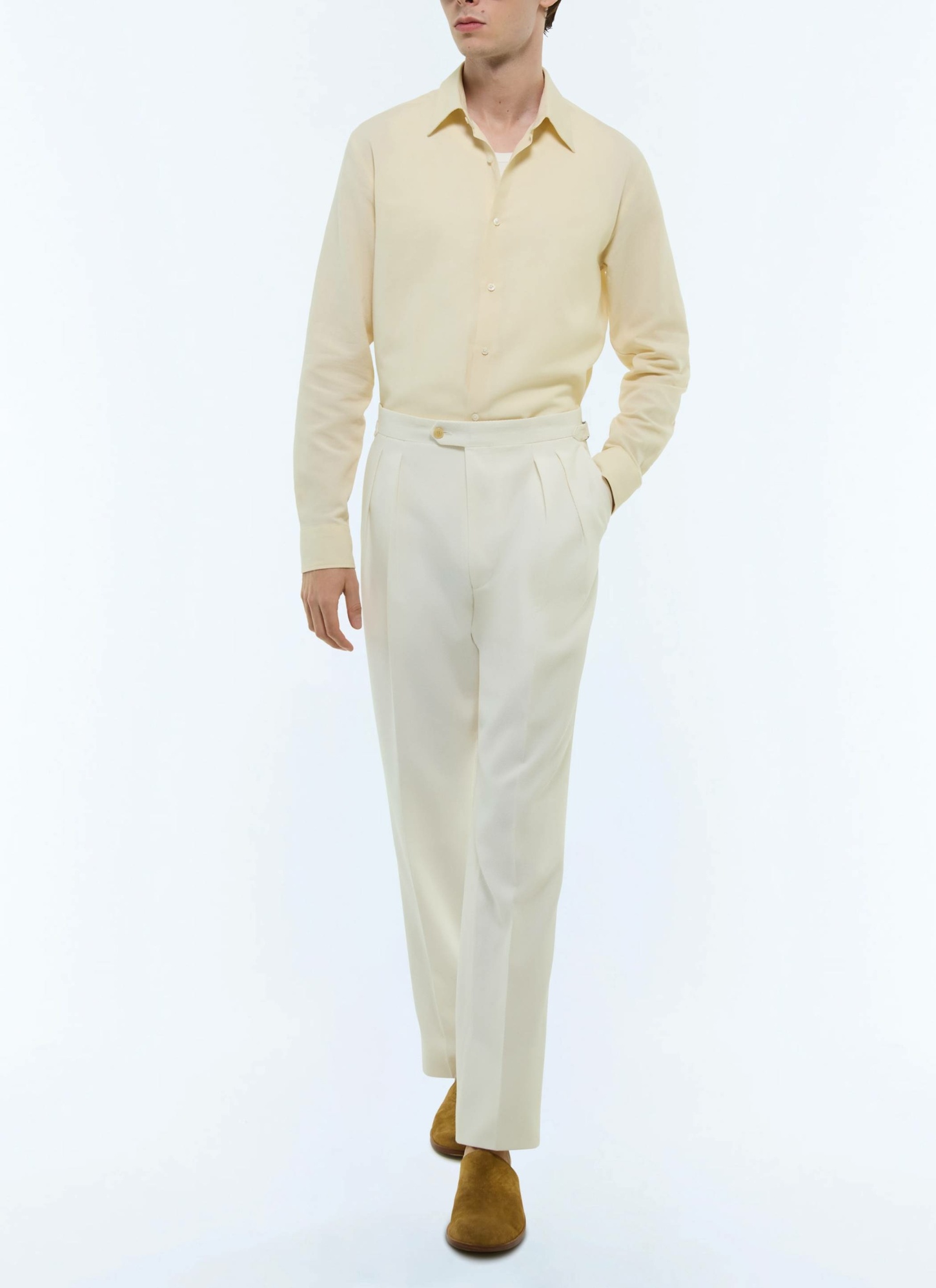 Men's beige shirt Fursac - H3EDAV-DH50-A008