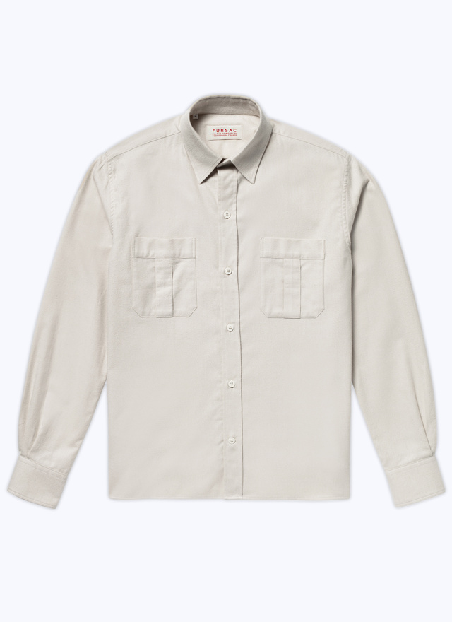 Men's beige shirt Fursac - H3TIBO-AH87-03