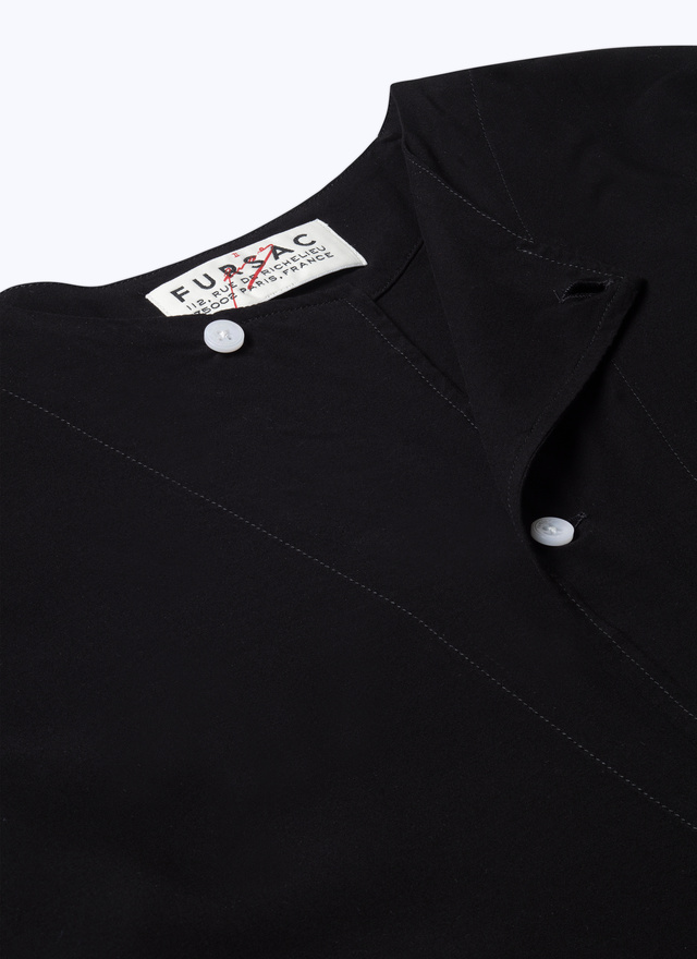 Men's black viscose canvas shirt Fursac - 22HH3AWAY-AH91/20