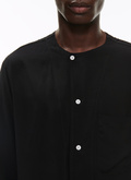 Black viscose canvas shirt - 22HH3AWAY-AH91/20
