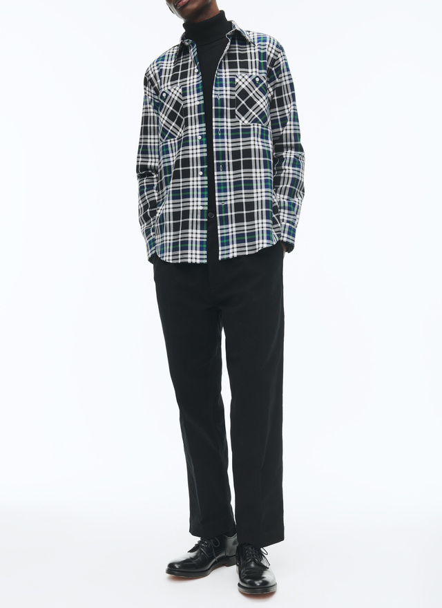 Men's black shirt Fursac - H3CILI-CH41-B020