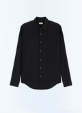 Cotton-linen swallow collar shirt - H3EDAV-DH50-B020