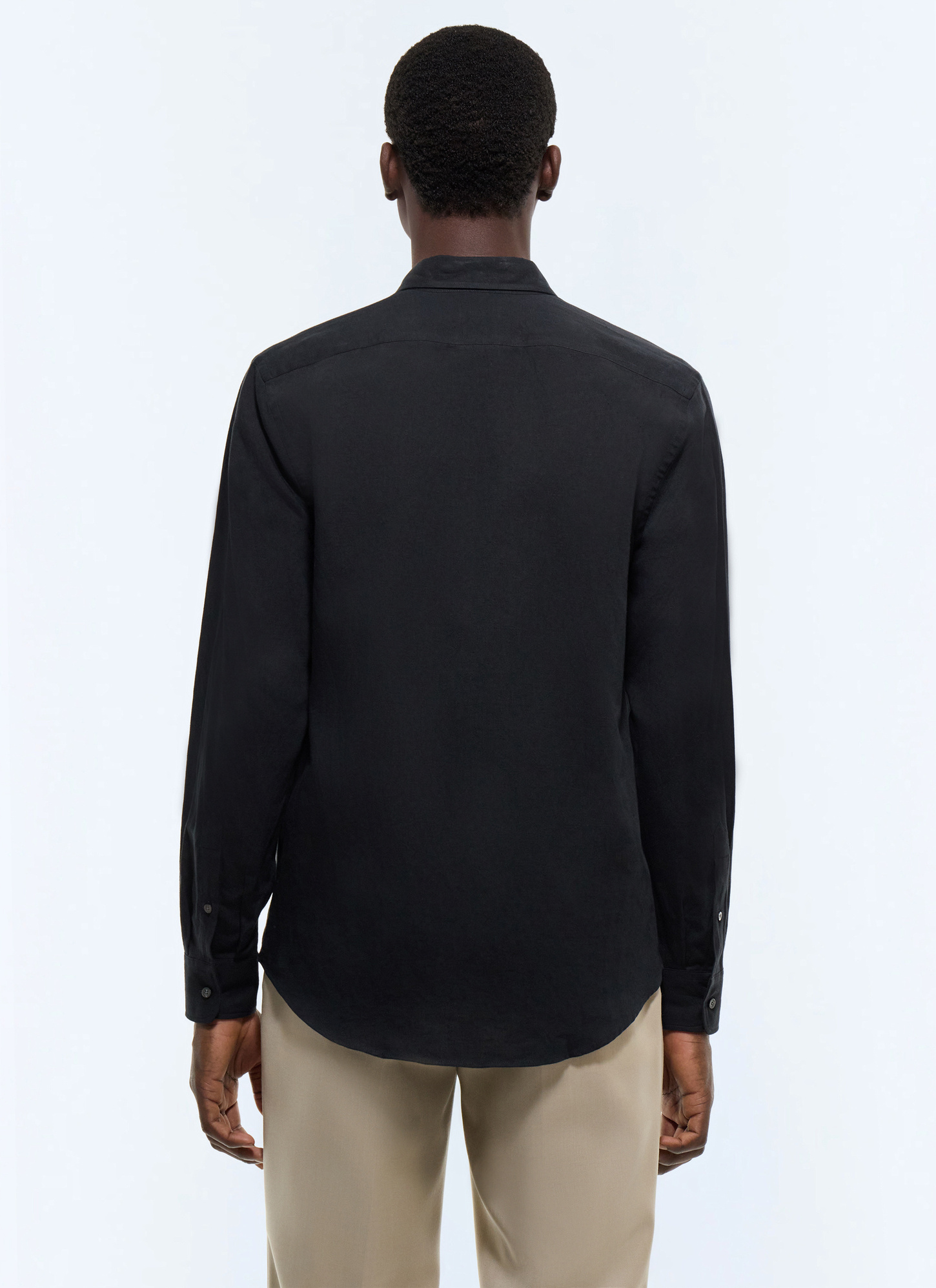 Men's organic cotton and certified linen shirt Fursac - H3EDAV-DH50-B020