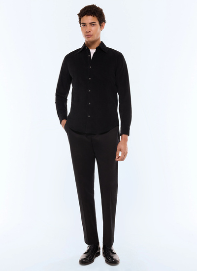 Men's black shirt Fursac - H3GILI-GH28-B020