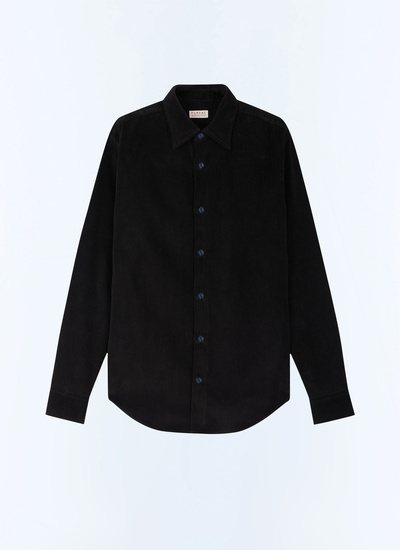 Men's black corduroy shirt Fursac - H3GILI-GH28-B020