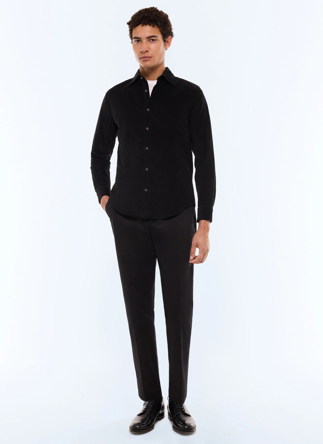 Men's black shirt Fursac - H3GILI-GH28-B020