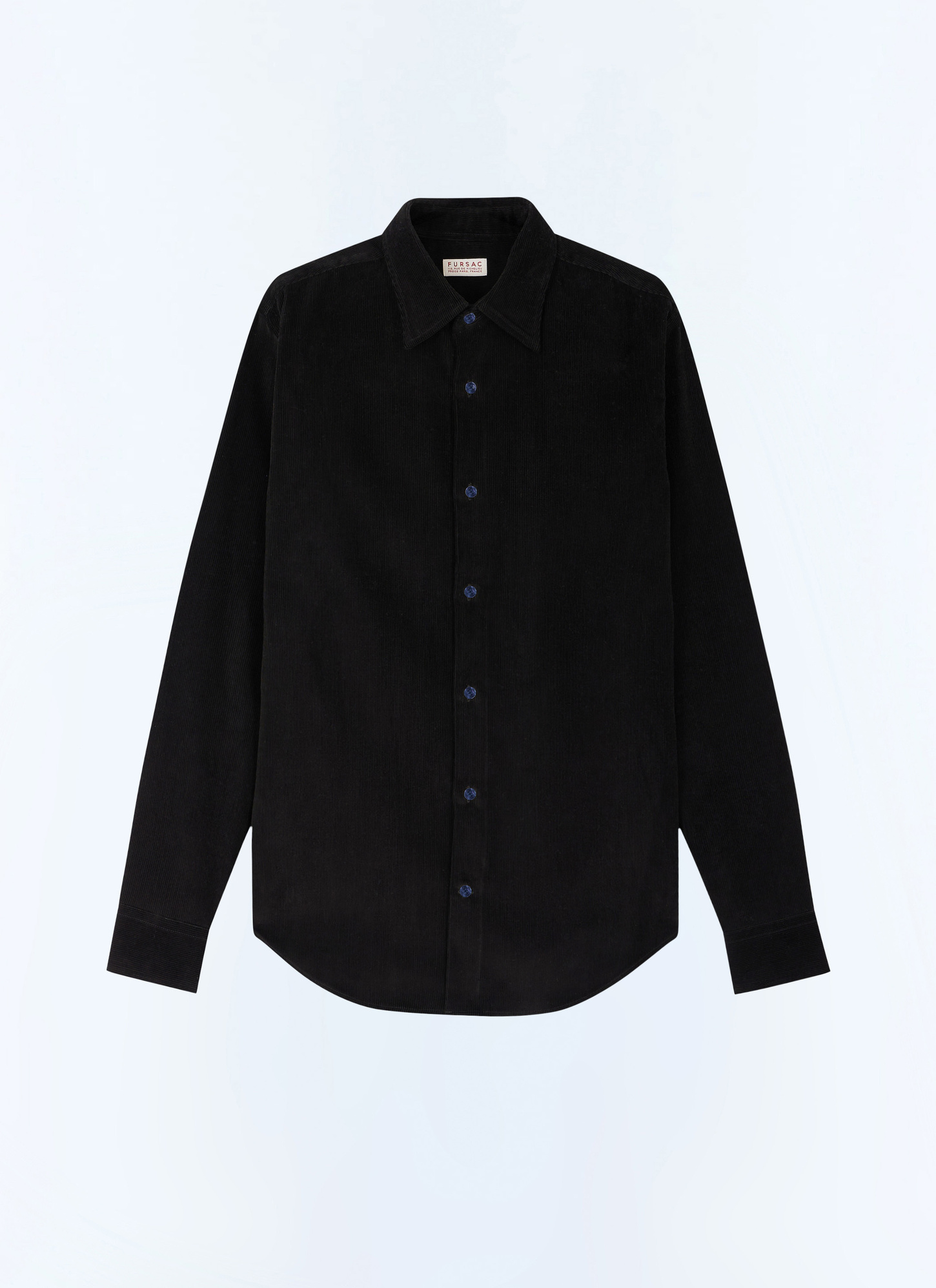 Men's black corduroy shirt Fursac - H3GILI-GH28-B020