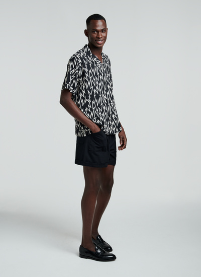 Men's black shirt Fursac - H3VUNY-VH47-20