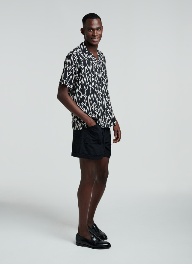 Men's black shirt Fursac - H3VUNY-VH47-20