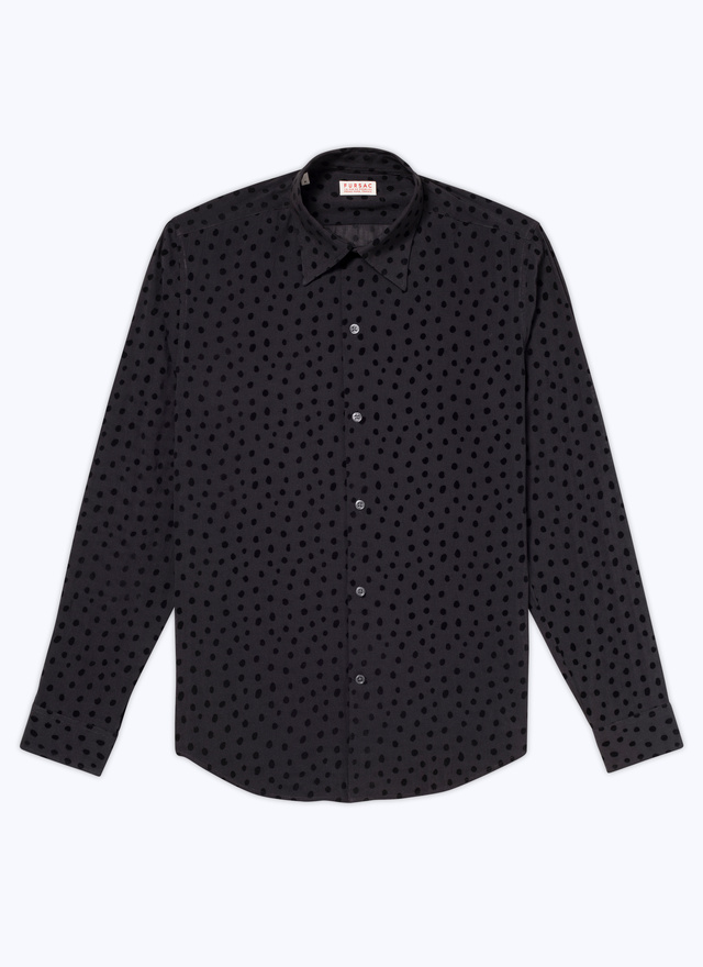 Men's black polyester canvas shirt Fursac - H3ADAV-CH20-B020