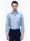 Linen and cotton Chambray shirt - H3CILI-DH03-D004