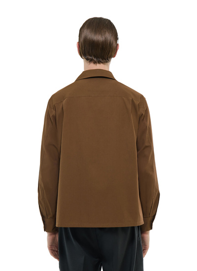 Men's brown certified viscose shirt Fursac - H3FURE-EH36-G018