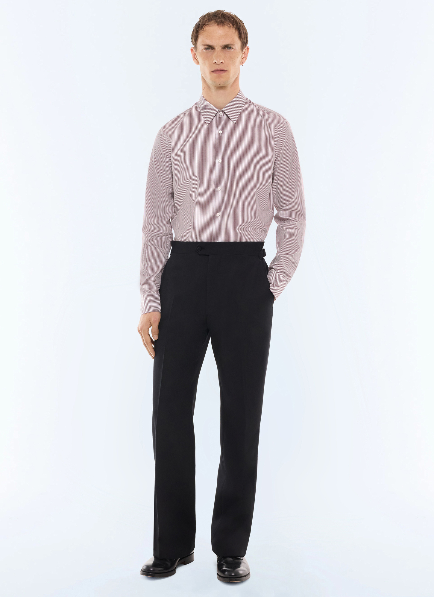 Men's burgundy shirt Fursac - H3LXAN-LH07-C014