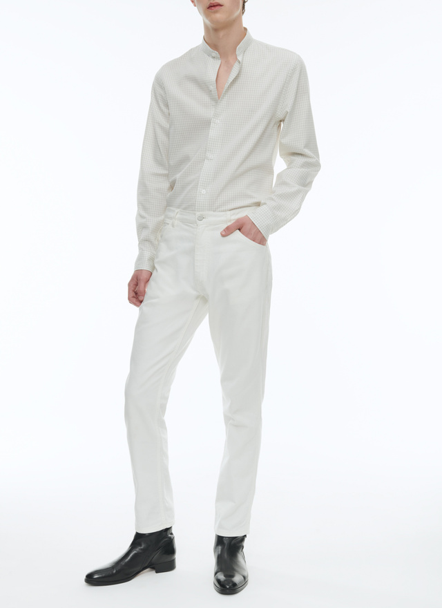 Men's ecru shirt Fursac - H3TIKA-CH08-A002