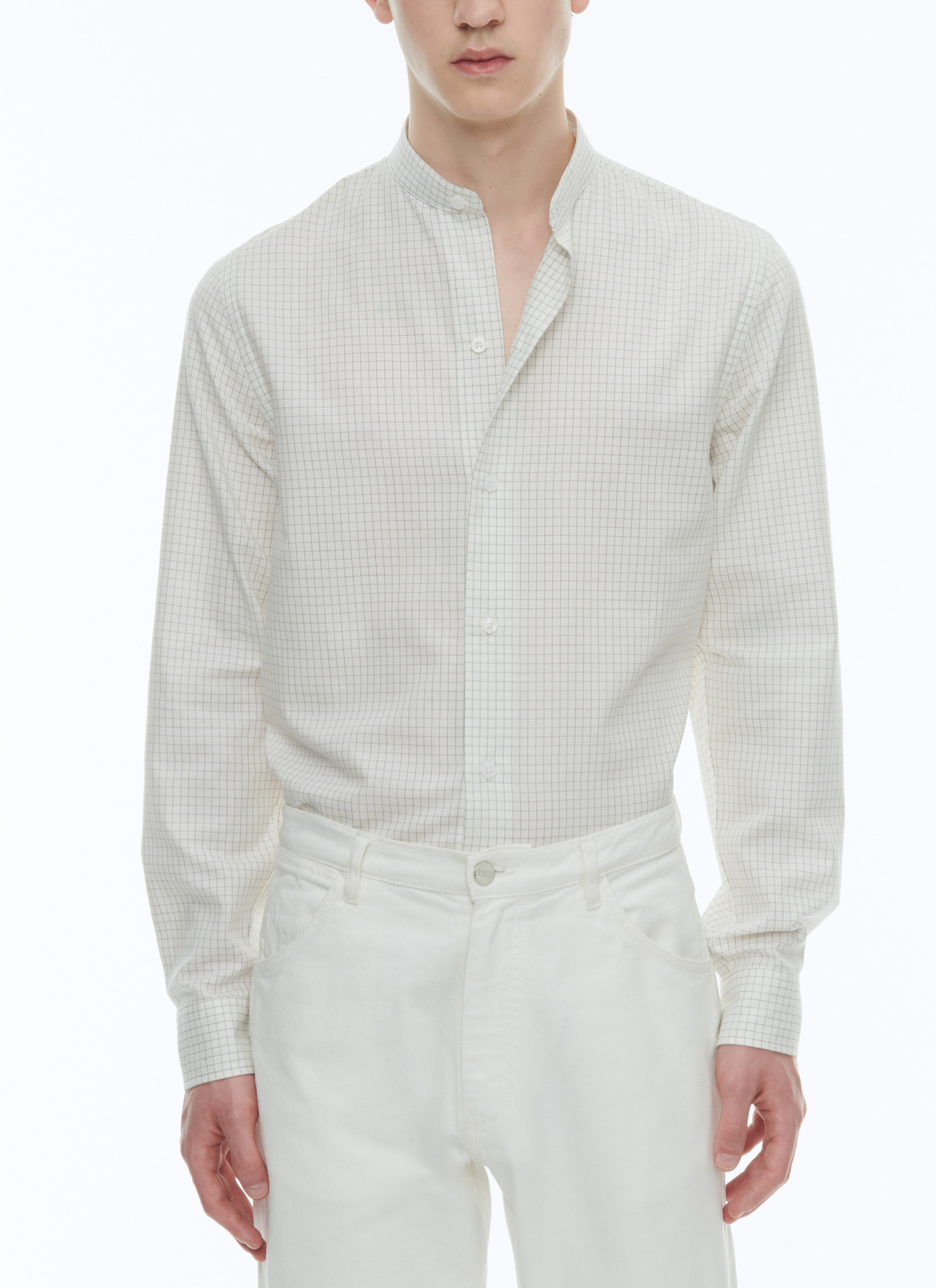 Men's brushed cotton and merino wool shirt Fursac - H3TIKA-CH08-A002