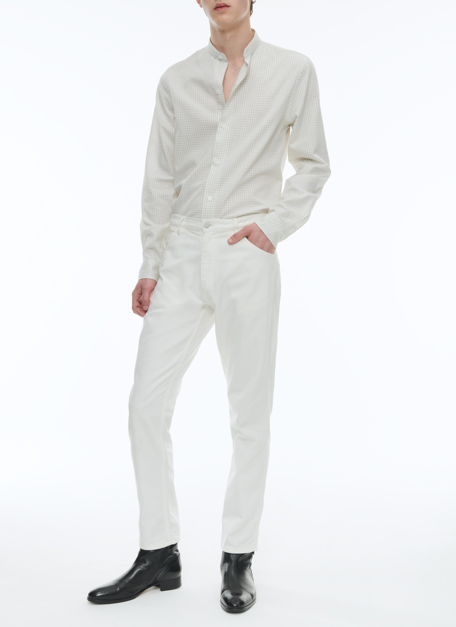 Men's ecru shirt Fursac - H3TIKA-CH08-A002