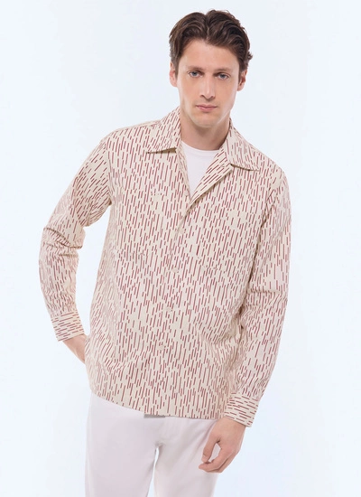 Men's shirt ecru cotton twill Fursac - H3GILI-GH11-A002