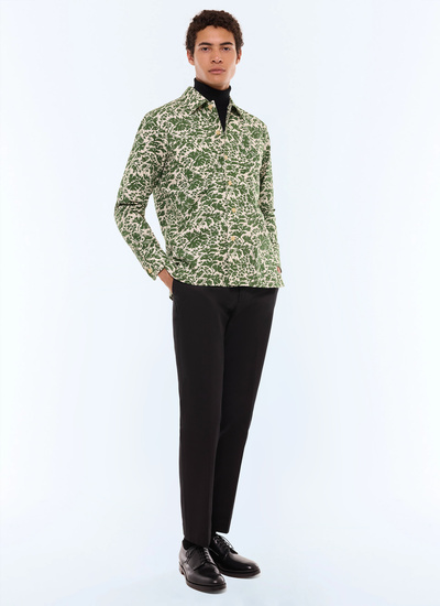 Men's ecru shirt Fursac - H3GILI-GH18-H015