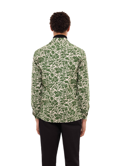 Men's shirt ecru cotton twill Fursac - H3GILI-GH18-H015