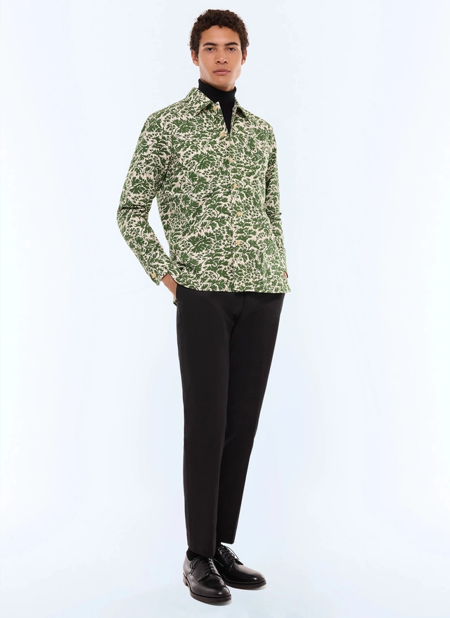 Men's ecru shirt Fursac - H3GILI-GH18-H015