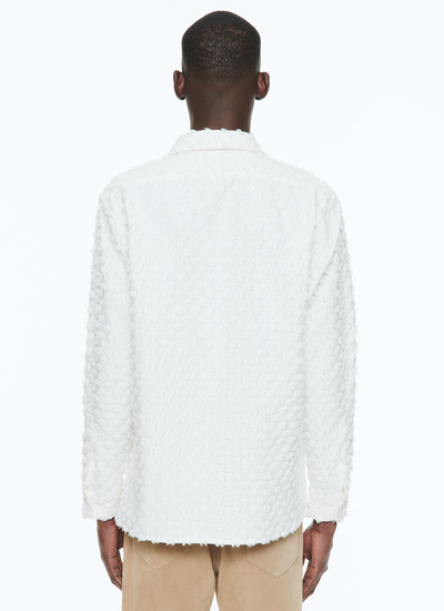 Men's cotton plumetis shirt Fursac - H3BRIB-BX08-02