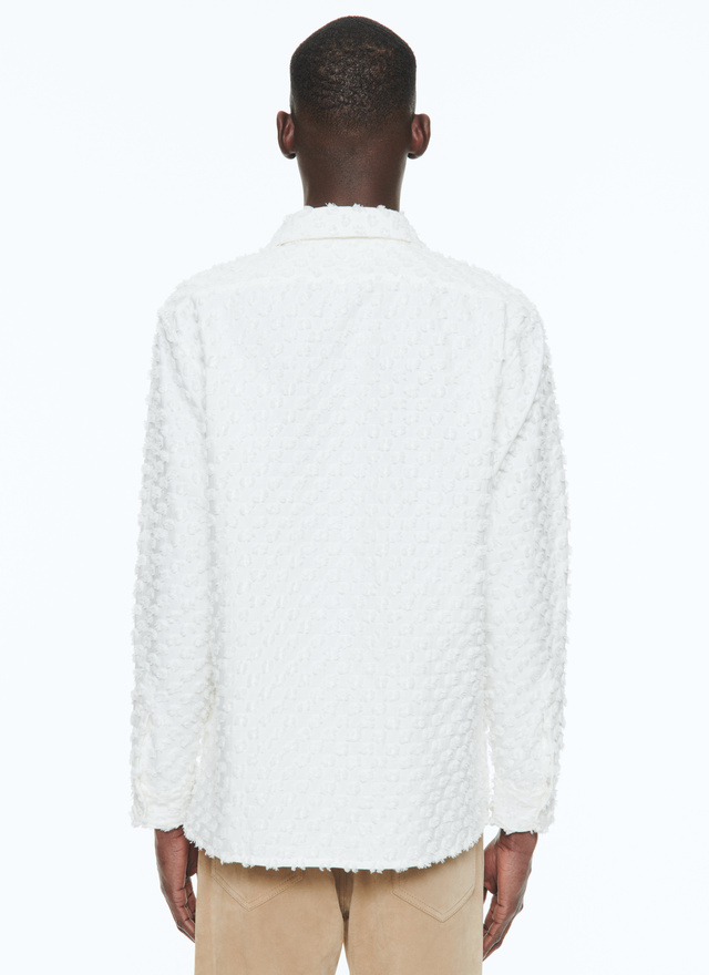 Men's cotton plumetis shirt Fursac - H3BRIB-BX08-02