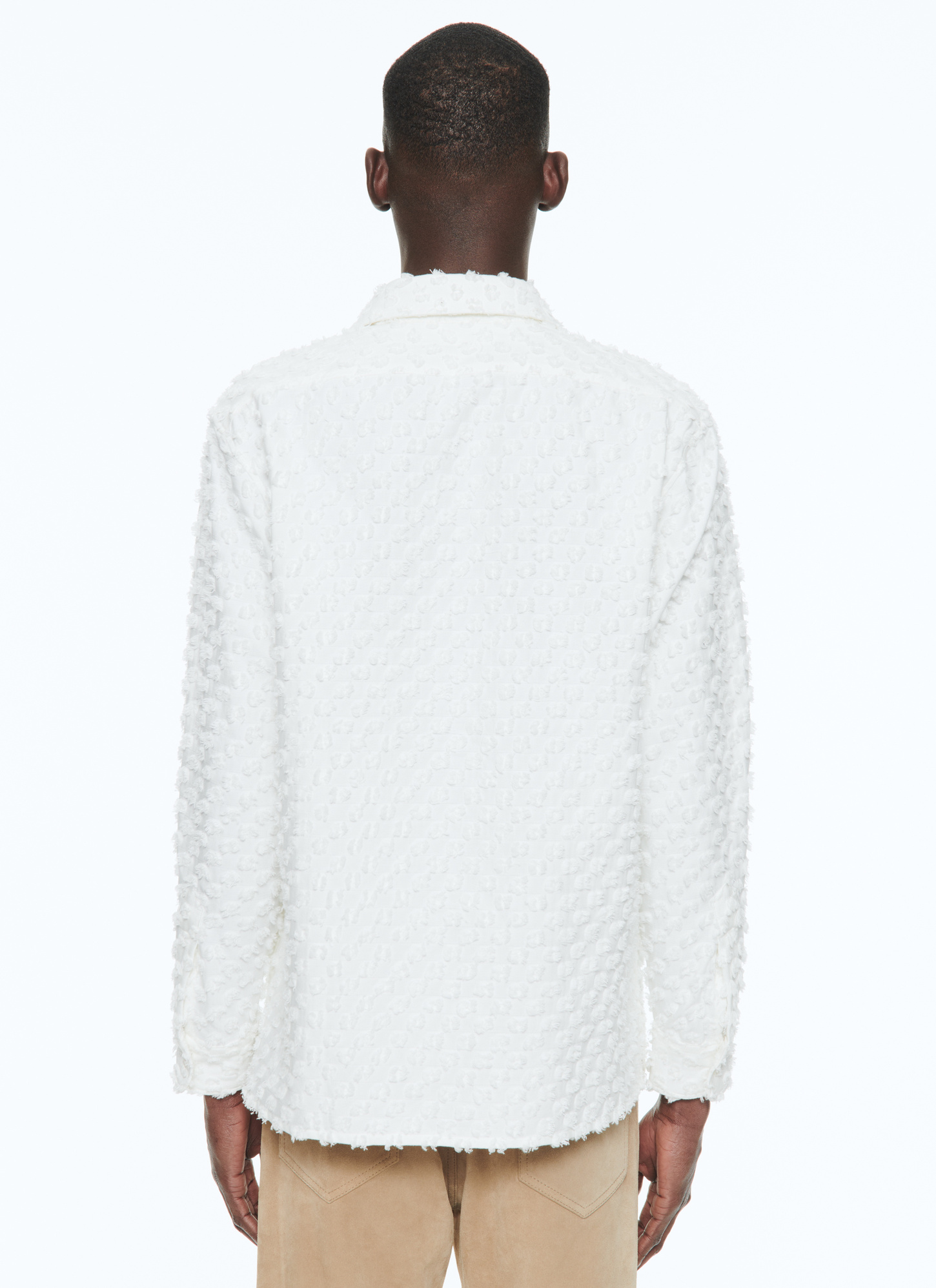 Men's cotton plumetis shirt Fursac - H3BRIB-BX08-02