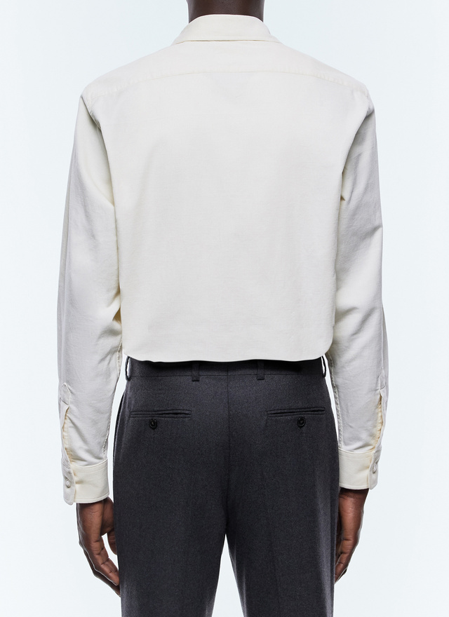 Men's ecru shirt Fursac - H3EILI-EH35-A002