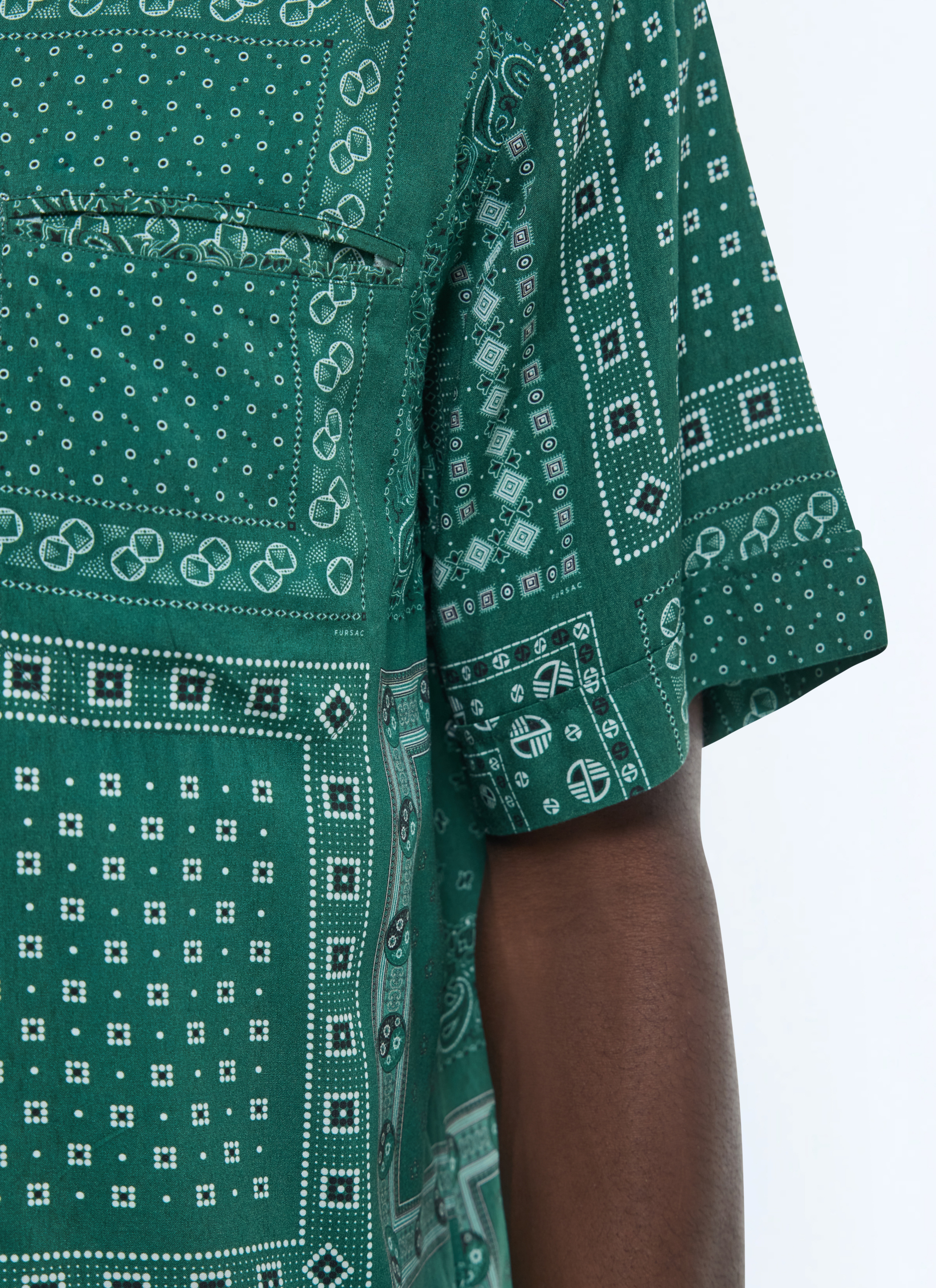KAWAI 青色 チアホーン shirt-men-casual-shirts-green-