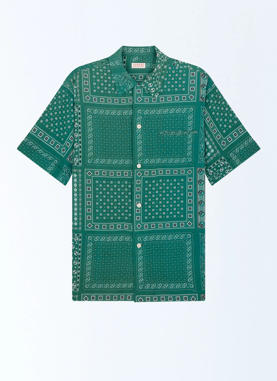 Men's green certified viscose shirt Fursac - H3DUNY-FH28-H009