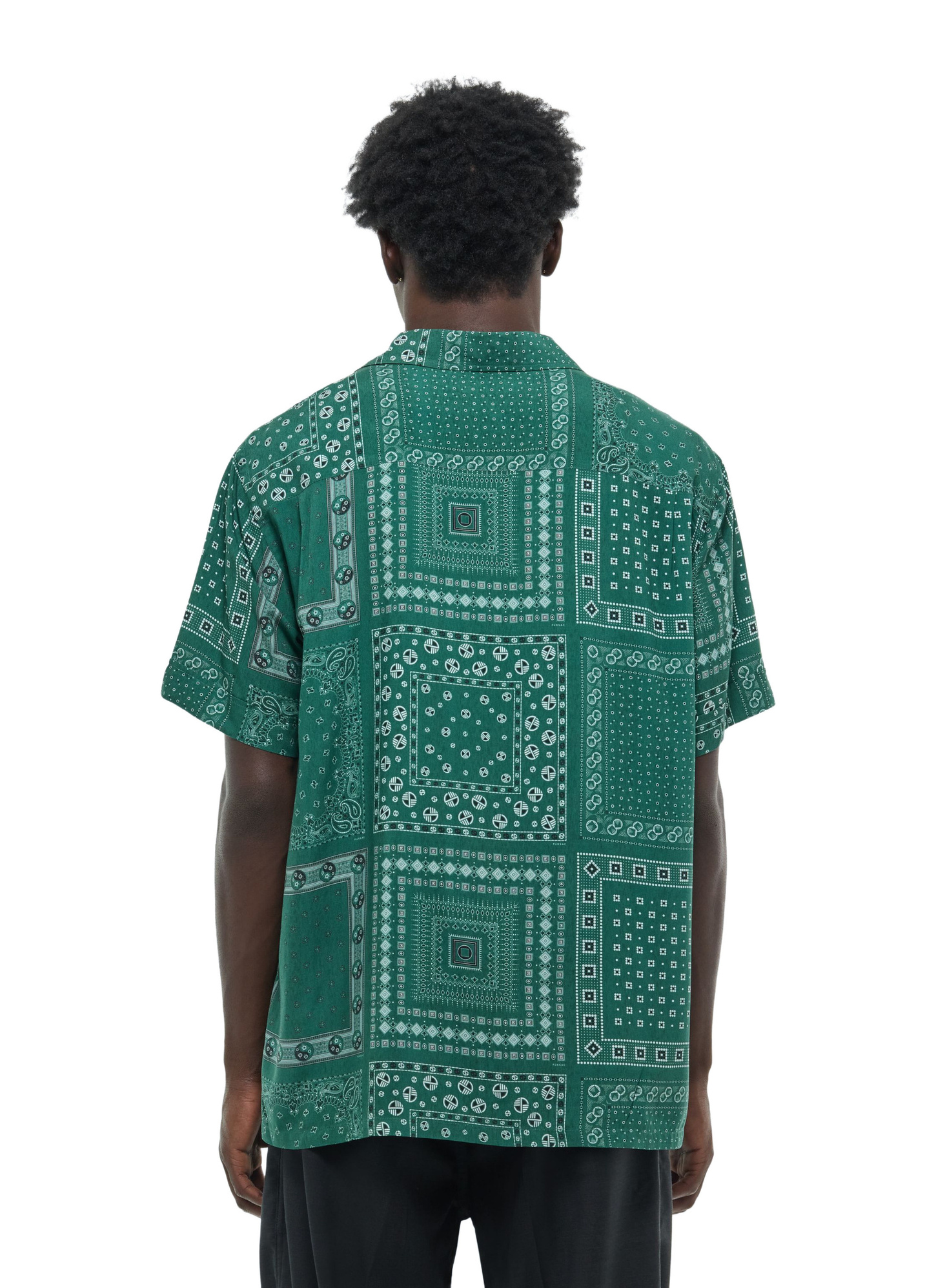 Men's shirt green certified viscose Fursac - H3DUNY-FH28-H009