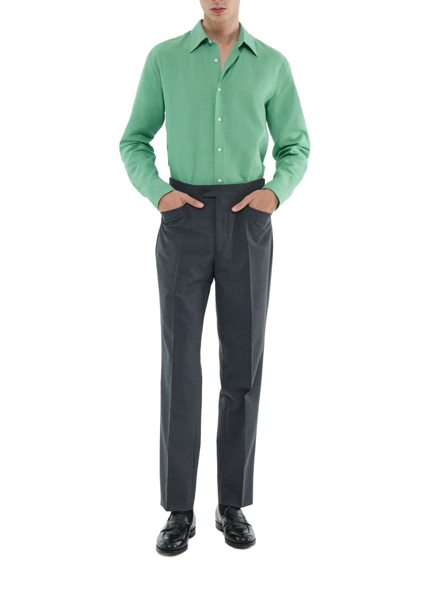 Men's green shirt Fursac - H3EDAV-DH50-H004
