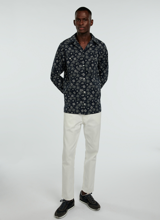 Men's midnight blue shirt Fursac - H3VILA-VH49-31