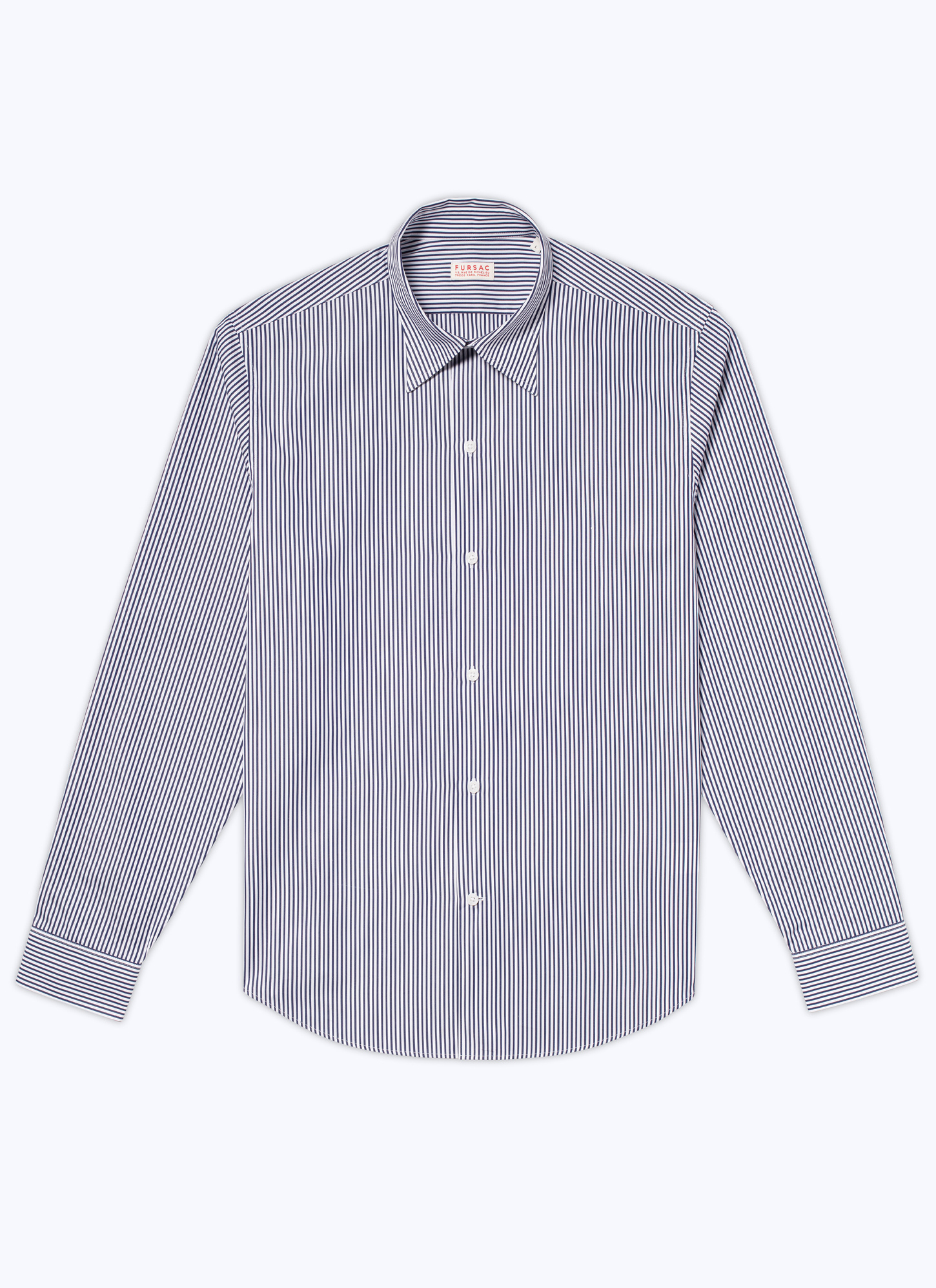 Men's blue, navy blue cotton shirt Fursac - H3ADAV-CH42-D030