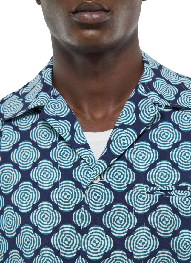 Men's navy blue shirt Fursac - H3DUNY-FH26-D030