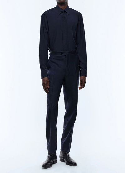 Men's navy blue shirt Fursac - H3ADOV-EH36-D030